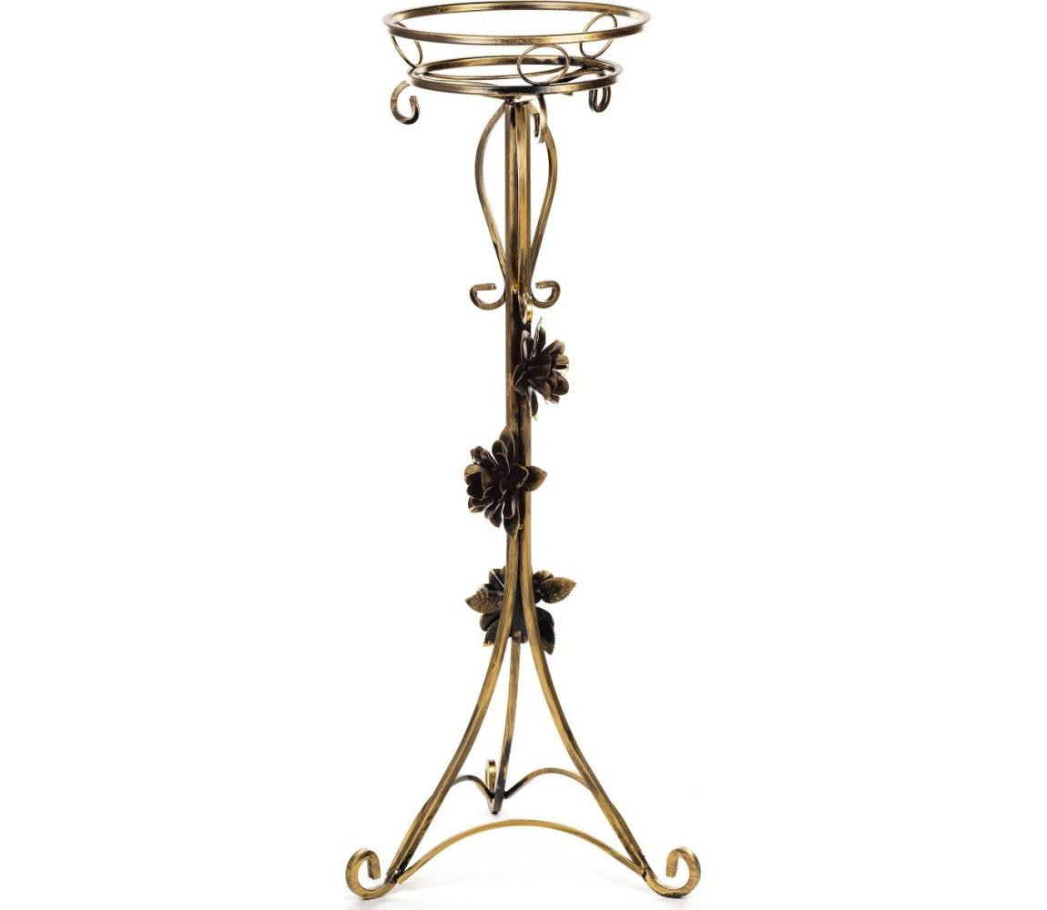 HowHomely Stojan na květiny 95x38 cm zlatá