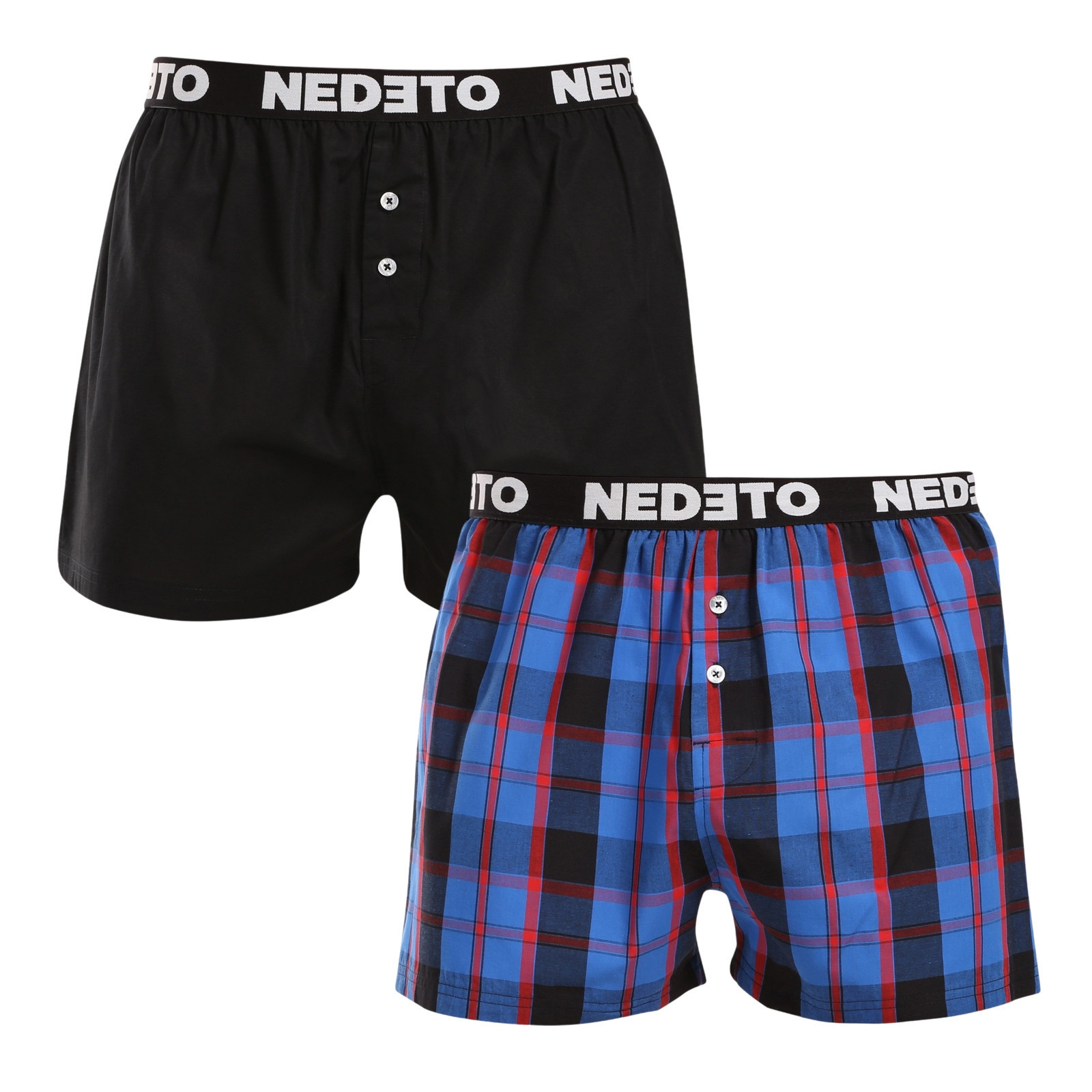 2PACK pánské trenky Nedeto vícebarevné (2NTC006) 3XL, trenýrky