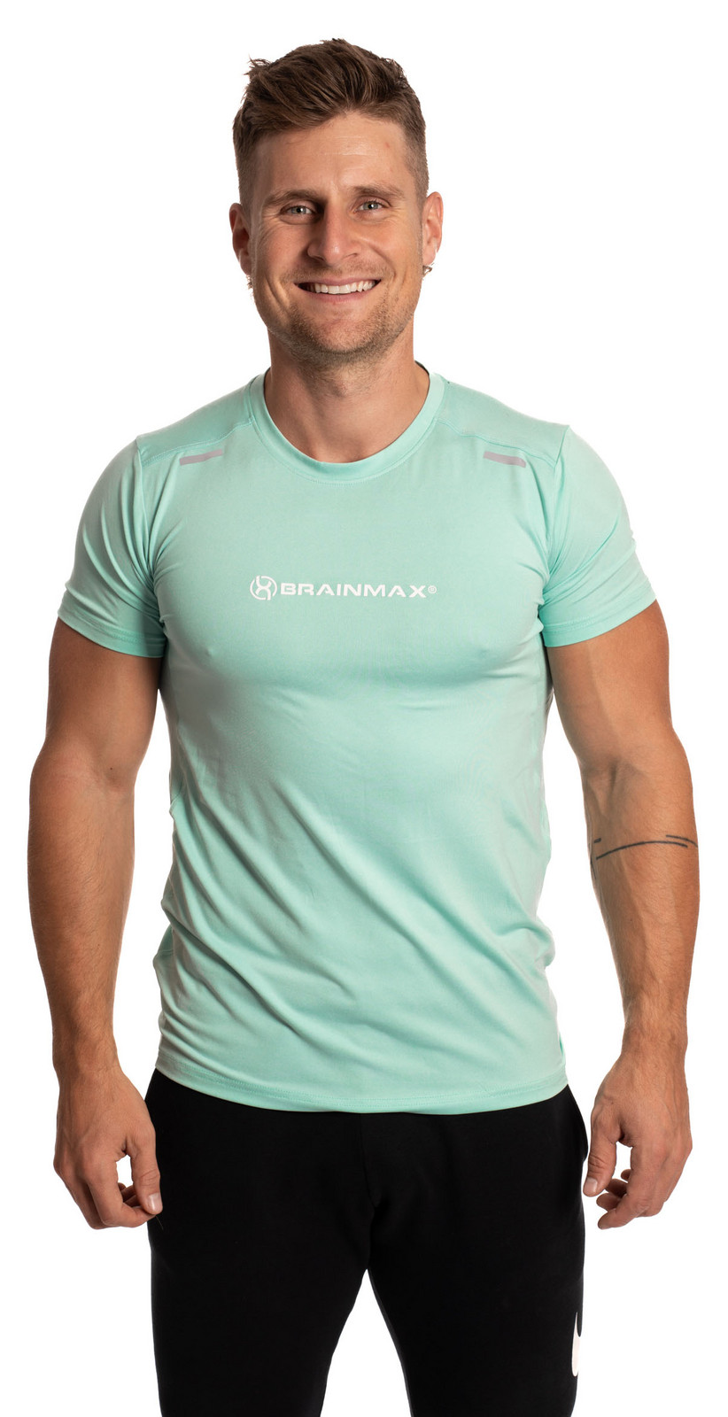 BrainMax pánské fitness triko, zelené Velikost: XL