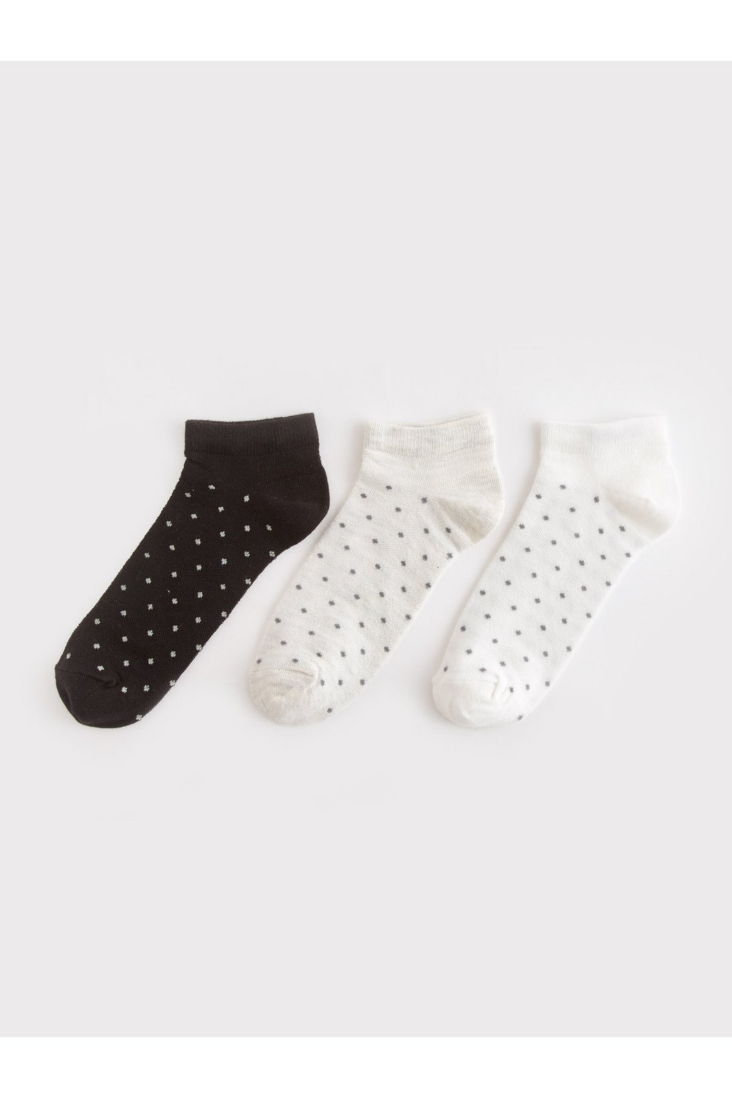 LC Waikiki 3-Pack Women's Polka Dot Booties Socks