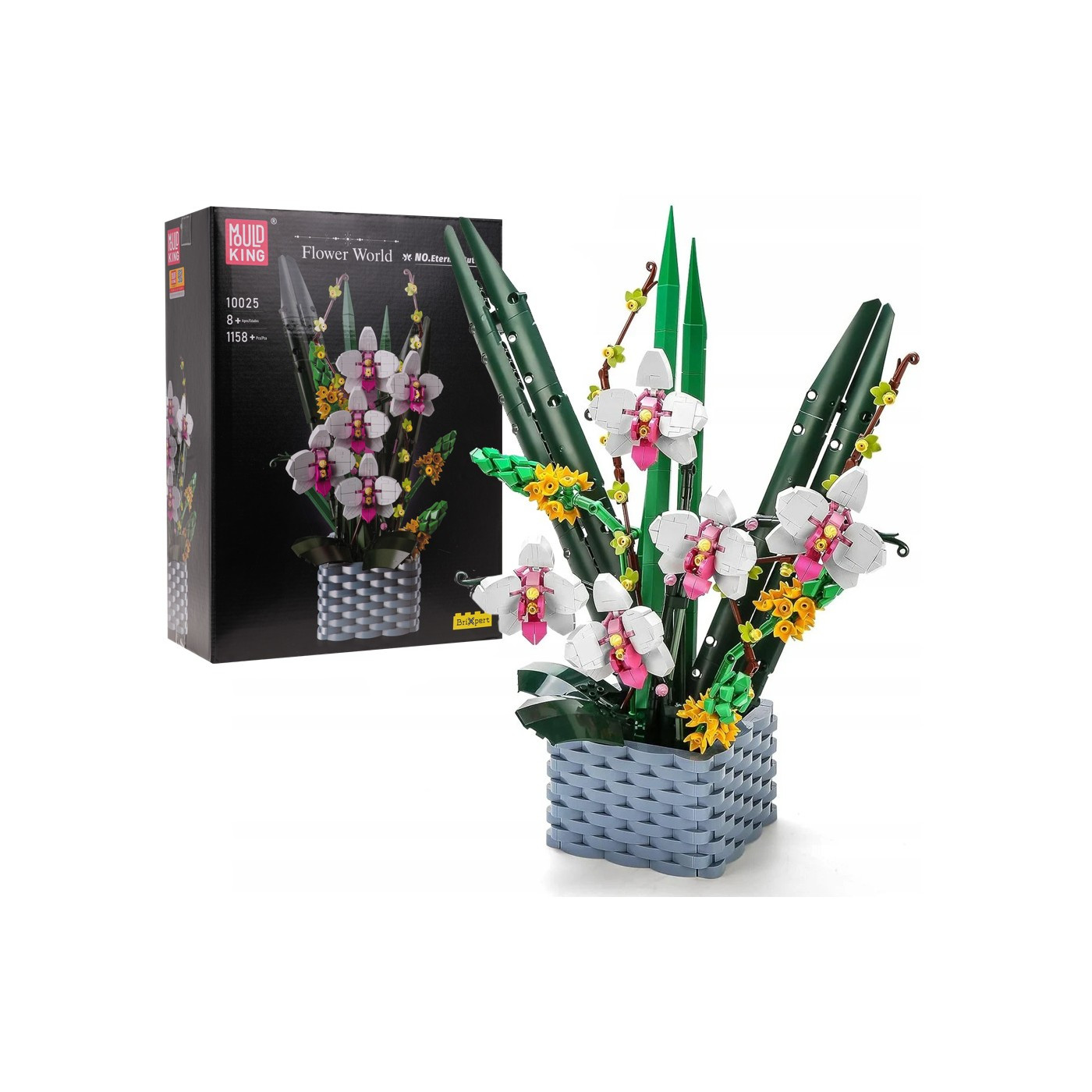 mamido Stavebnice orchideje v květináči 1158 dílků