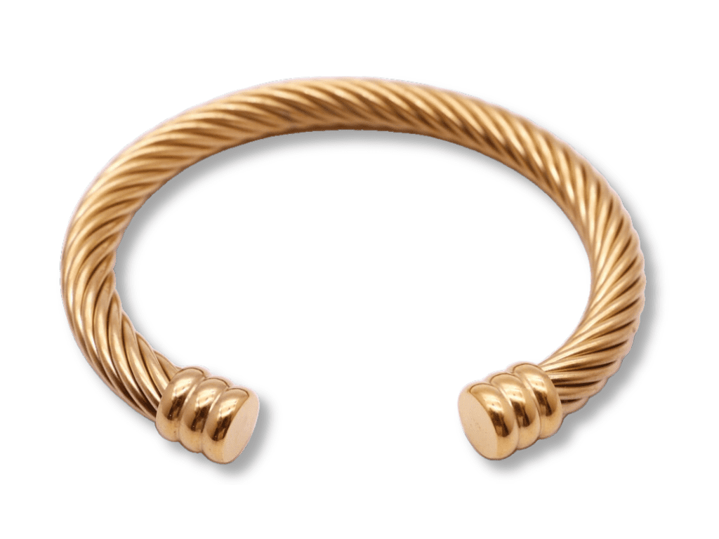 Bangles.cz Náramek Twist chirurgická ocel Gold 1430