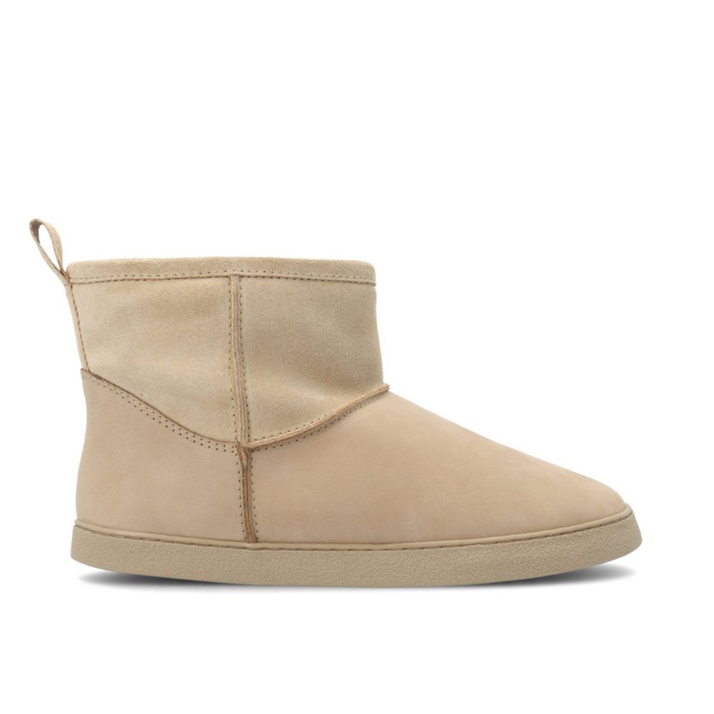 GROUNDIES COZY BOOT Low Cappuccino | Dámské barefoot válenky - 36