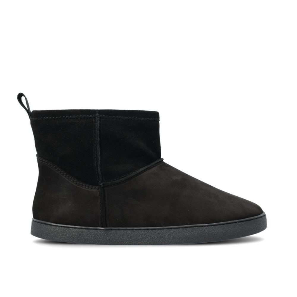 GROUNDIES COZY BOOT Low Black | Dámské barefoot válenky - 36