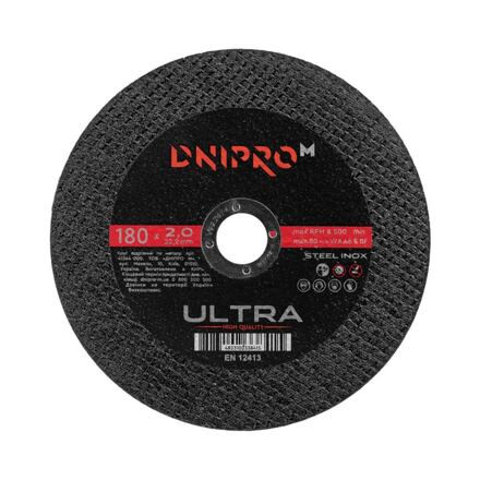 Řezný kotouč ULTRA 180 mm 2,0 mm 22,2 mm, Dnipro-M 41364000