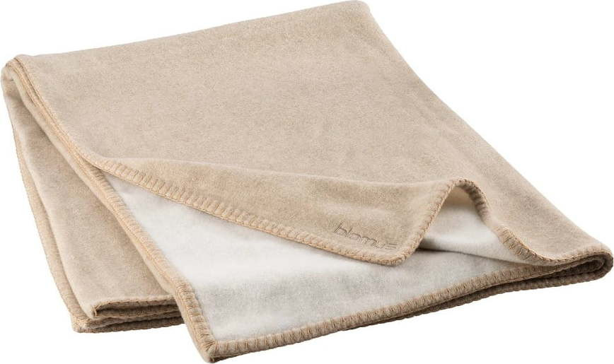 Béžová deka s příměsí vlny 145x200 cm Ahwi – Blomus