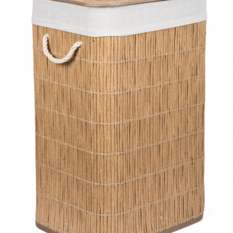 G21 Koš na prádlo  72 l, ratanový design s bílým košem