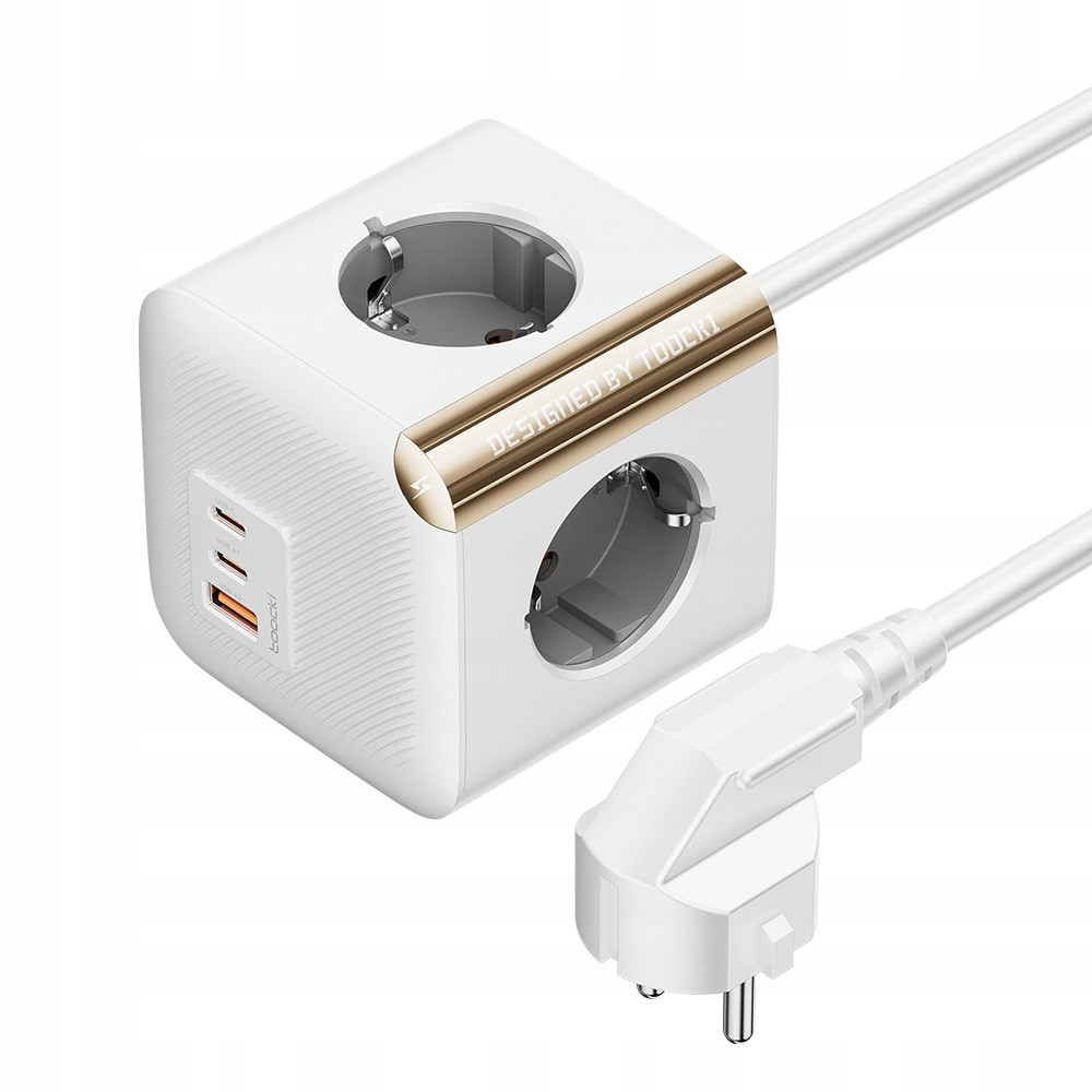 Nabíječka 7v1 GaN PD30W 4000W Zásuvka 4AC 2USB-C 1USB-A s 1,5m kabelem