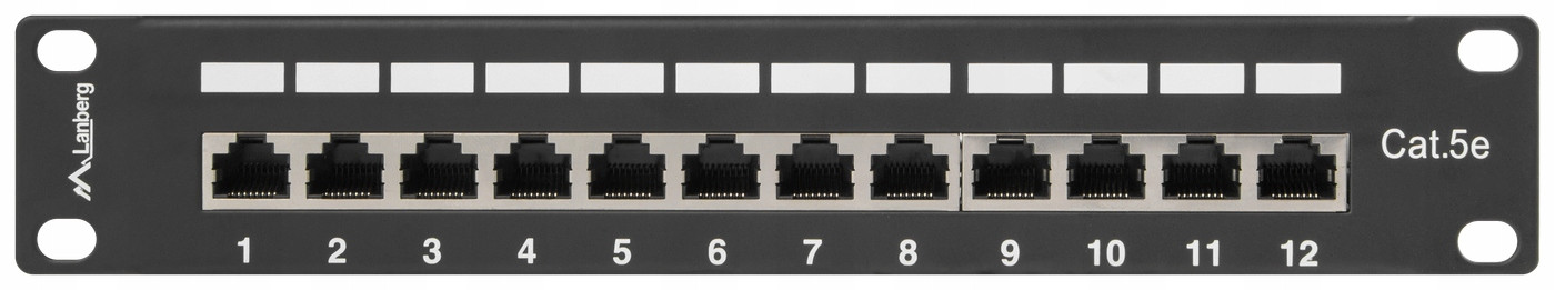 Patchpanel Pro Rackovou Skříň RJ45 12 Portů 1U 10