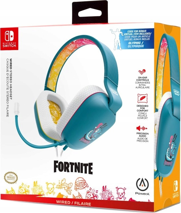 PowerA Switch Drátová sluchátka Fortnite Llambro