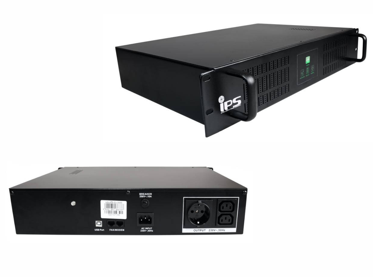 Ups Rack 2U 2000VA/1200W 2x9Ah, Schuko+IEC , Usb