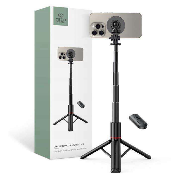 Tech-protect L06S Magsafe Bluetooth Držák Selfie Tyče Tripod Black
