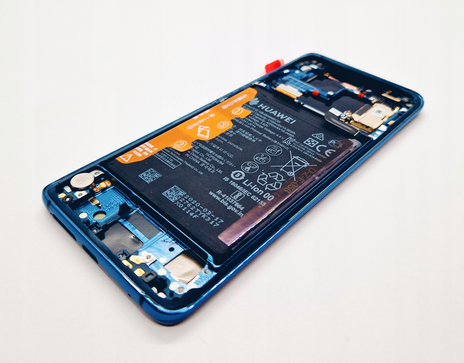 LCD Displej Huawei Mate 20 Pro Rámeček Baterie 02352GFX Modrá Org