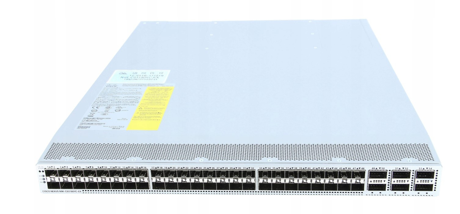 Cisco Nexus 93180YC-EX Spravovaný L2/L3 Šedá 1U