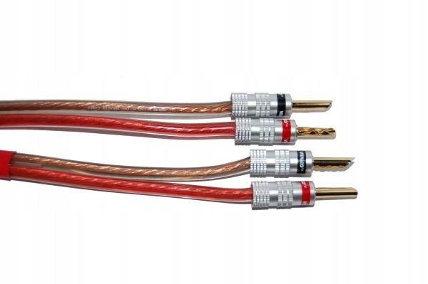 Reproduktorový kabel 2 konektory banán trubkový/2 konektory banán trubkový 2x2.5mm Ofc 3m