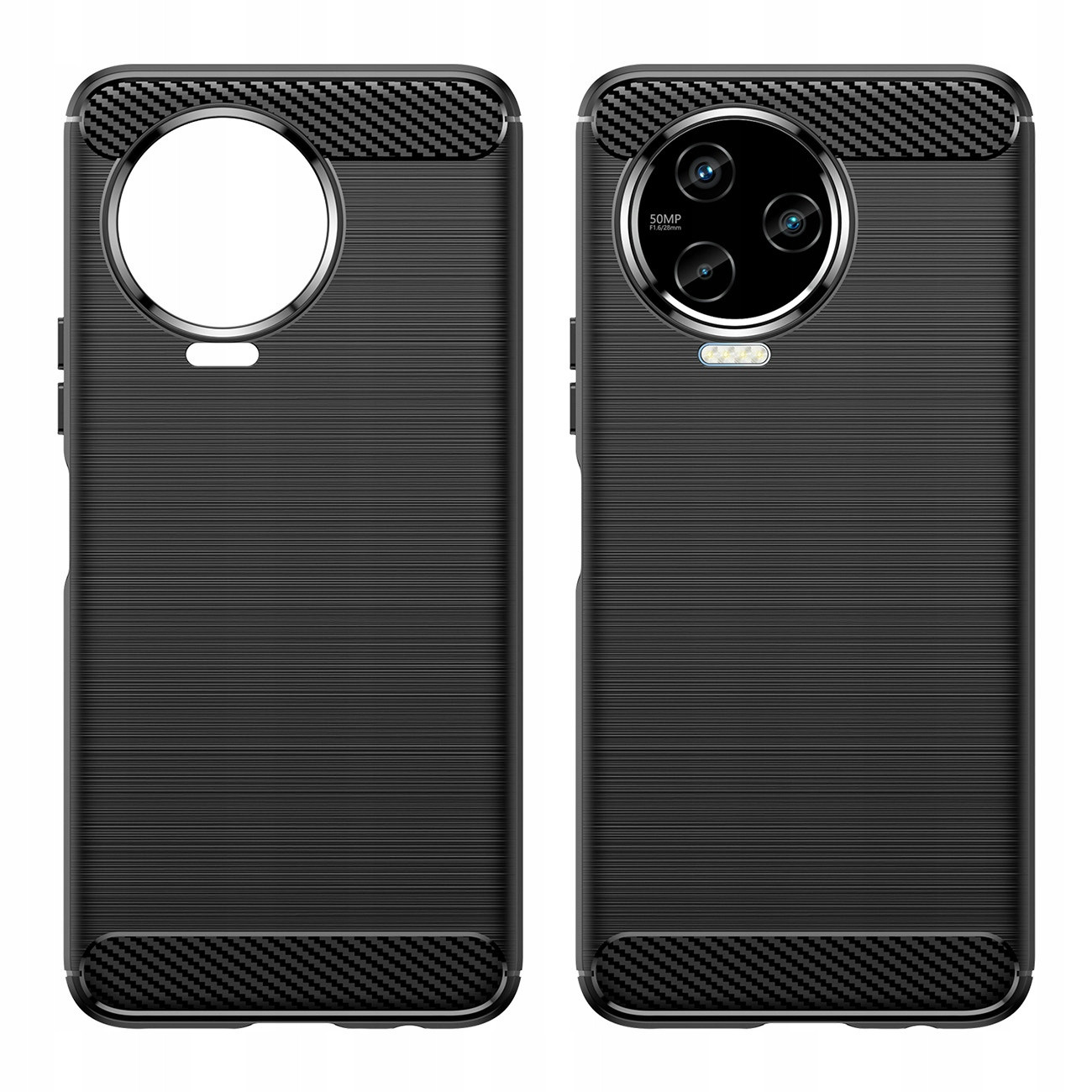 Carbon Case Pouzdro Kryt Obal Pouzdro Pro Infinix Note 12/12 Pro Černé