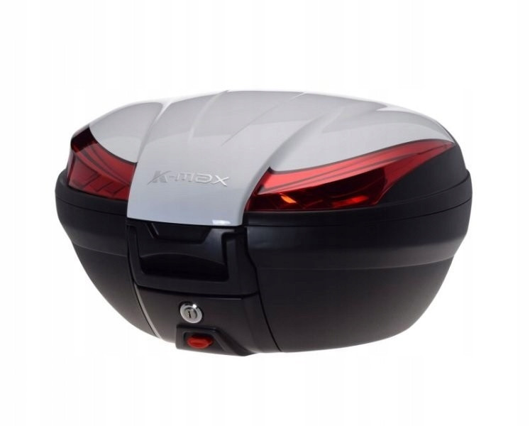 Kufřík na motorku K-max s montážní deskou Bílý 50L