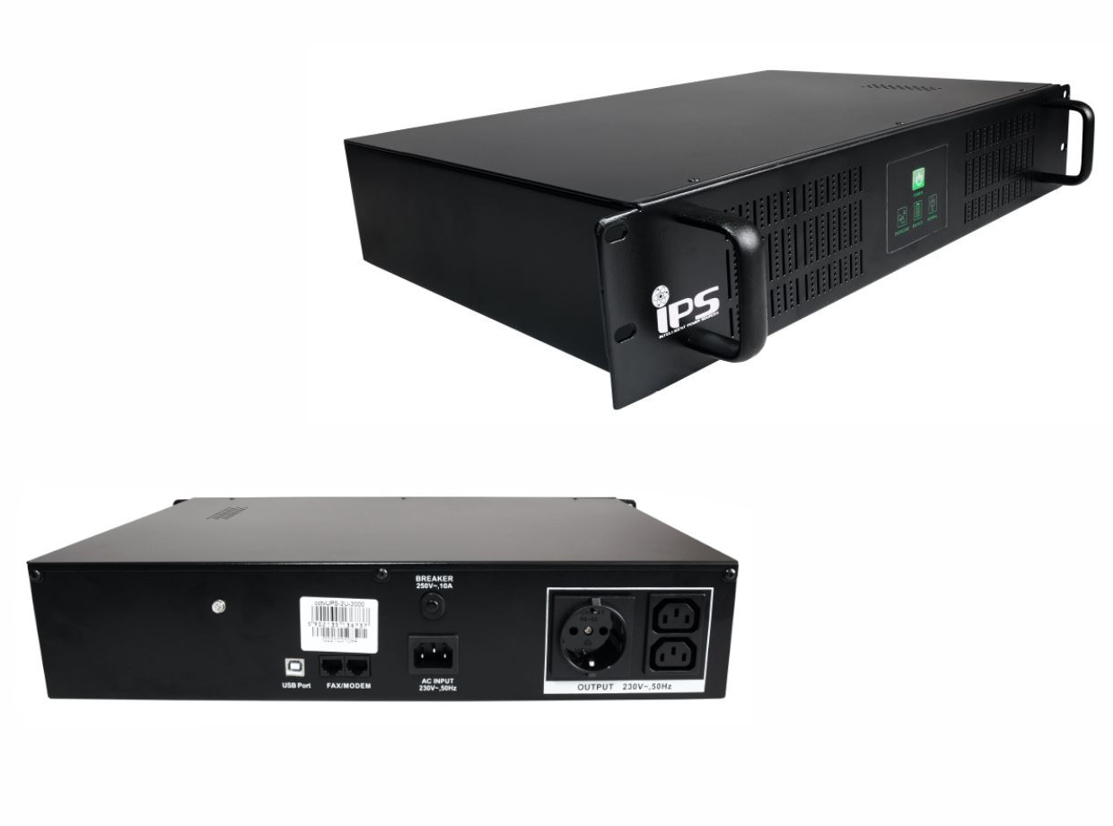 Ups Rack 2U 1200VA/720W 2x7Ah, Schuko+IEC , Usb