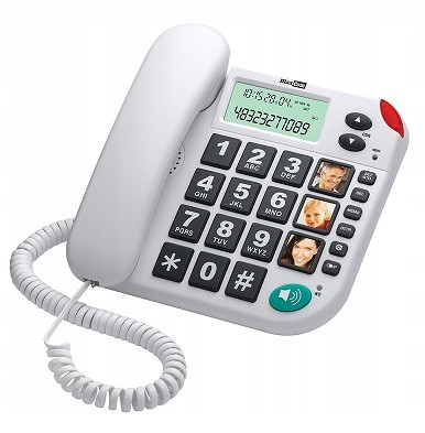 Stolní Telefon Pro Seniory Maxcom KXT480 Bílý