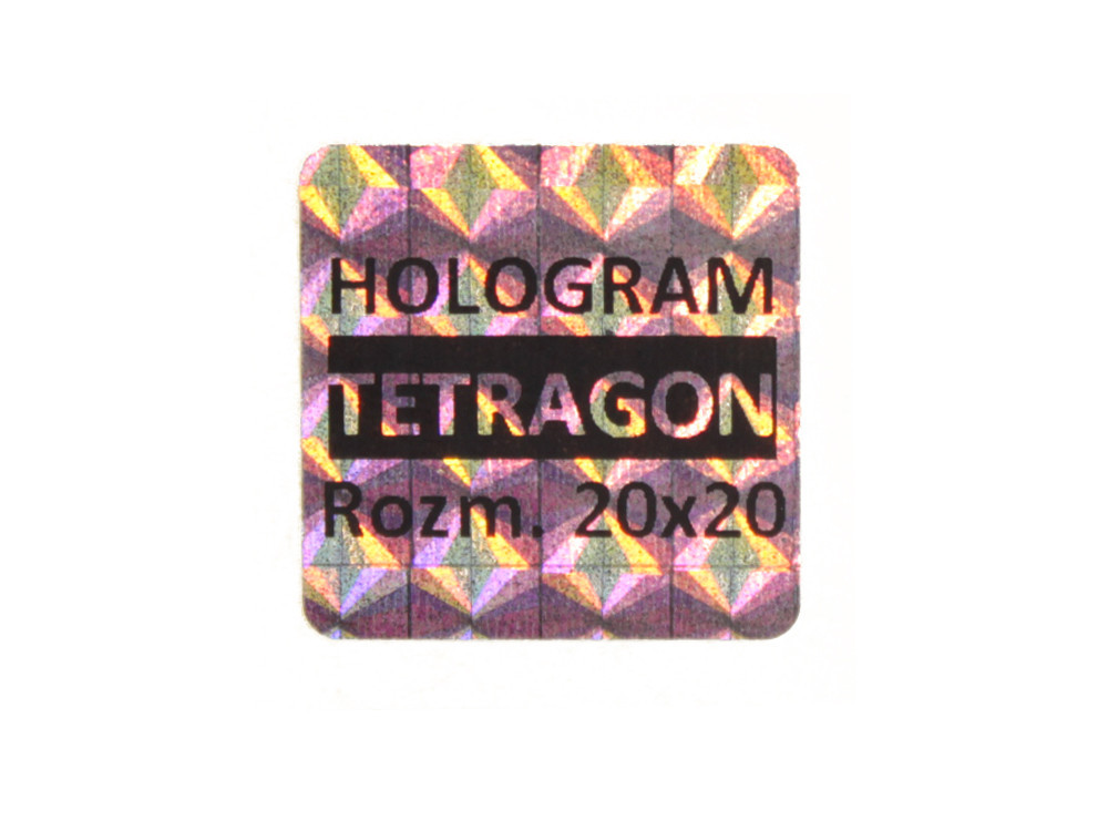 20x20mm hologram tetragon 1000ks Váš Potisk