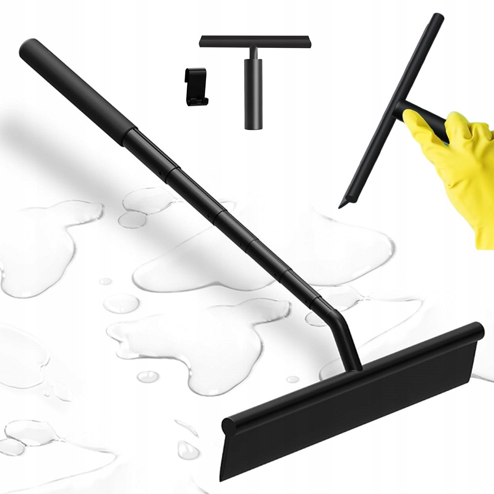 Stěrka Na Vodu Ze Skel Na Okna Kabin Zrcadel S Háčkem Černá 97CM XL