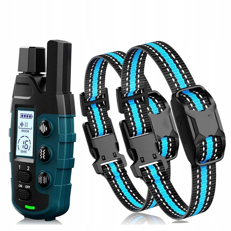 Elektrický Obojek Pro 2 Psy Výcvikový Treser Obojek Pro Výcvik 1000M