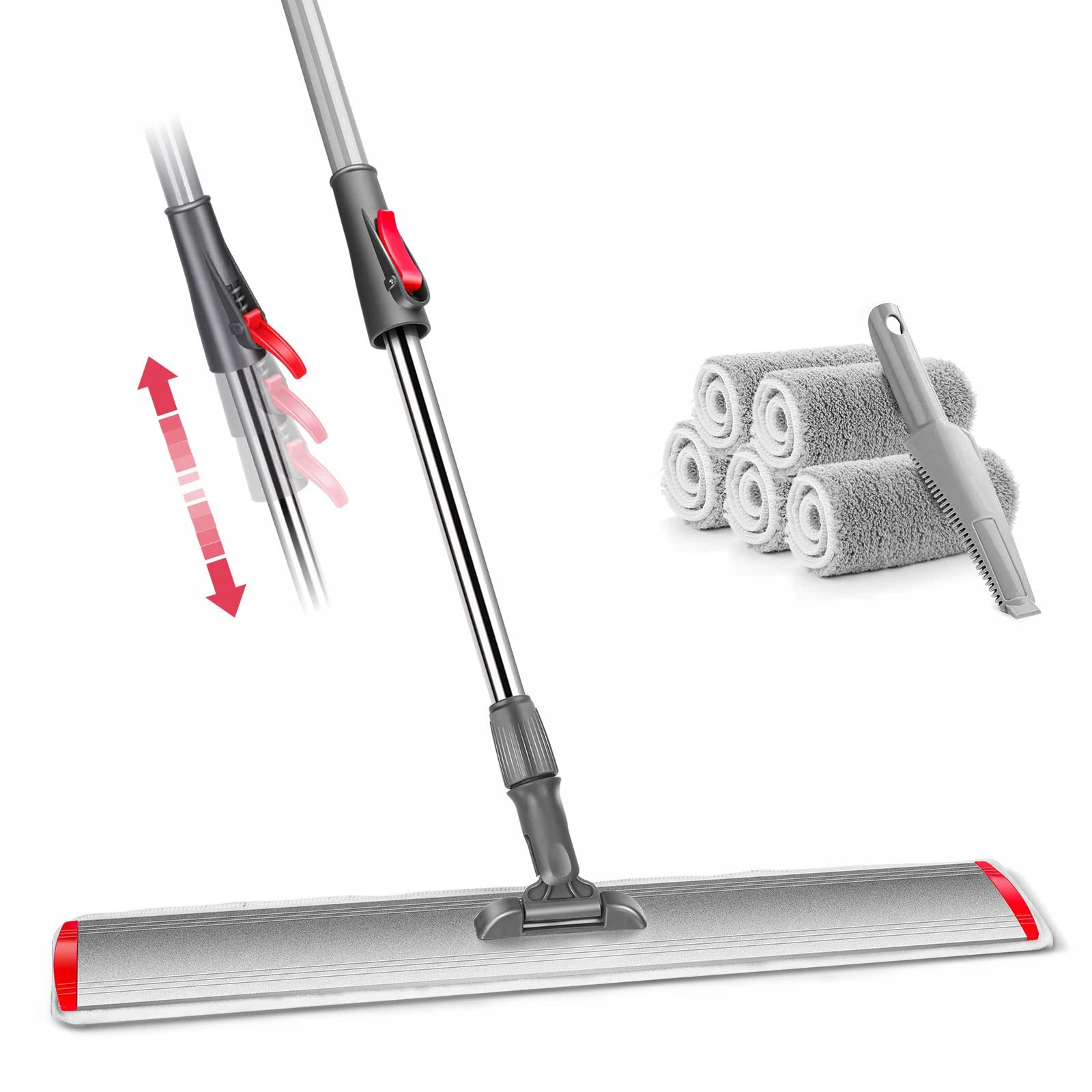 Myiosus Mop Plochý 60cm 5 Mikrovlákno Padů a Škrabka