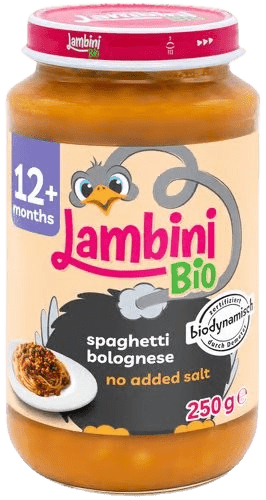 LAMBINI BIO Demeter příkrm špagety Bolognese 250 g