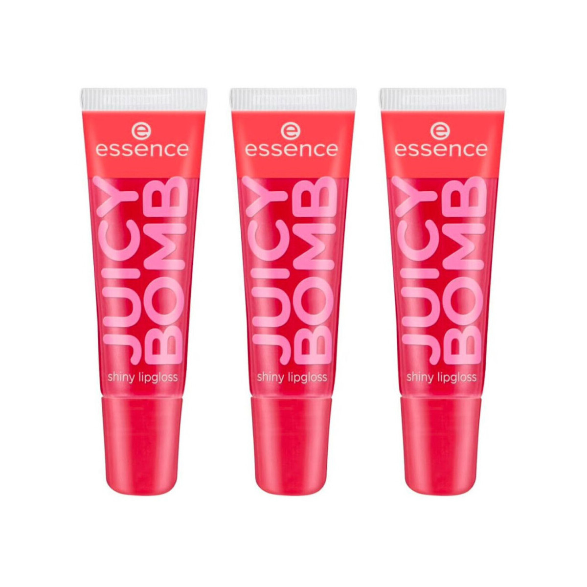 Essence  Set of 3 Juicy Bomb Shiny Lip Glosses - 104 Poppin' Pom  Růžová