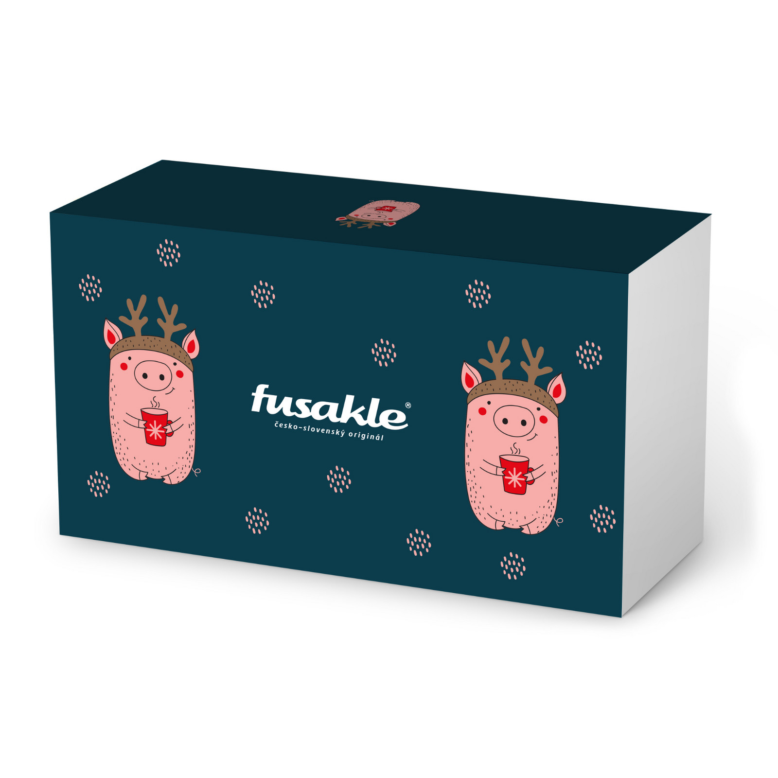 Krabička Prasátko v zimě