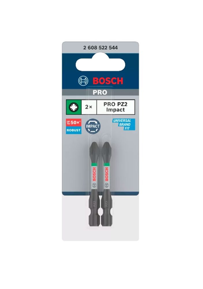 Šroubovací bit Bosch PRO Impact Control 55 mm PZ2 2 ks 2608522544