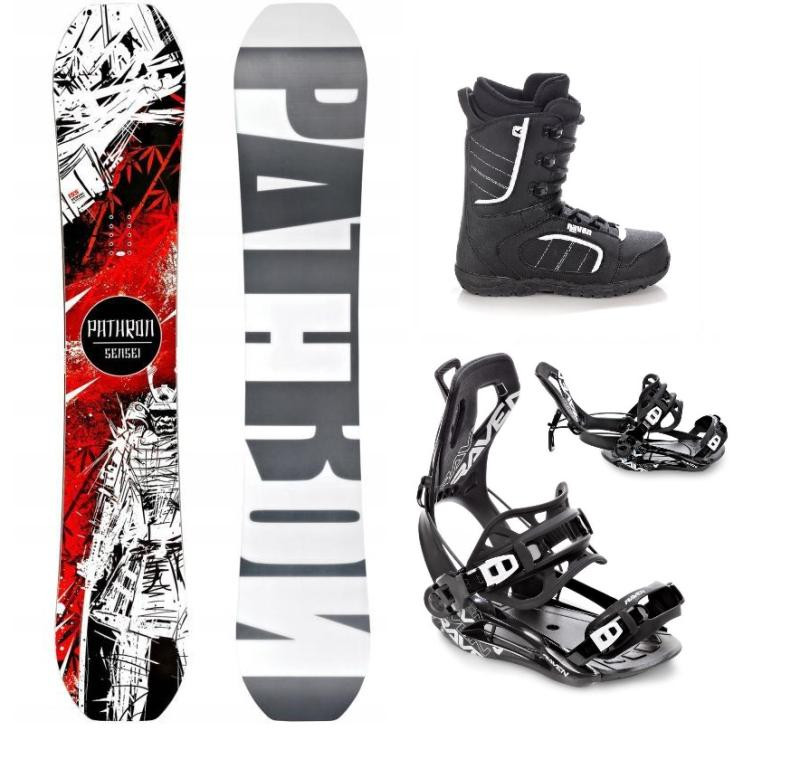 Pathron Sensei Carbon 23/24 snowboard + Raven Fastec FT360 black vázání + Raven Target obuv