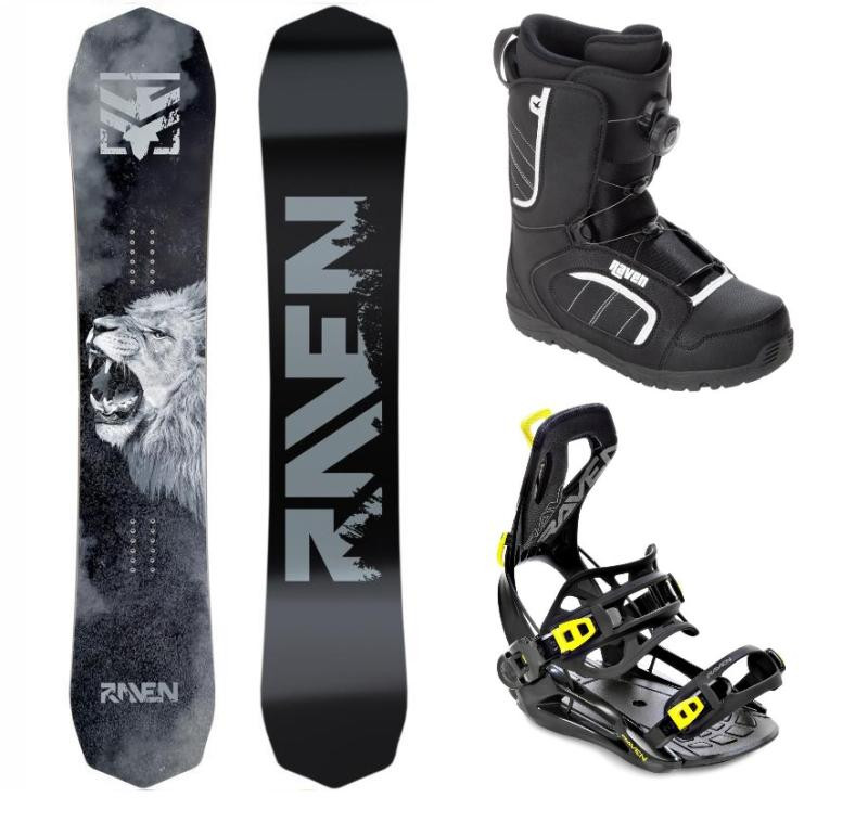 Raven Lion snowboard + Raven RAGE Fastec FT360 black/lime vázání + Raven Target ATOP obuv