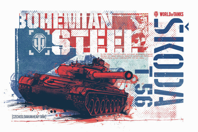 WOT Ilustrace World of Tanks - Bohemian Steel, WOT, 40 × 26.7 cm