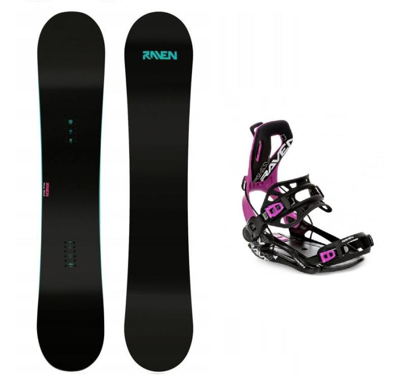 Raven Pure mint dámský snowboard + Raven Fastec FT360 black/fuchsia vázání