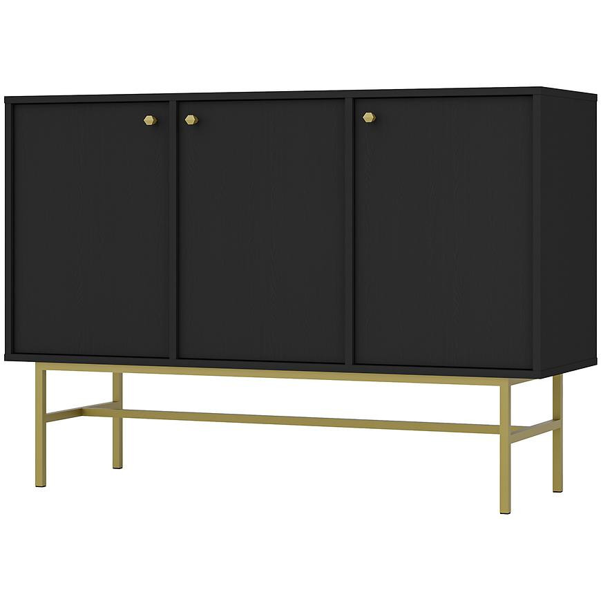 Komoda Tokyo 3  3F černý grafit 813