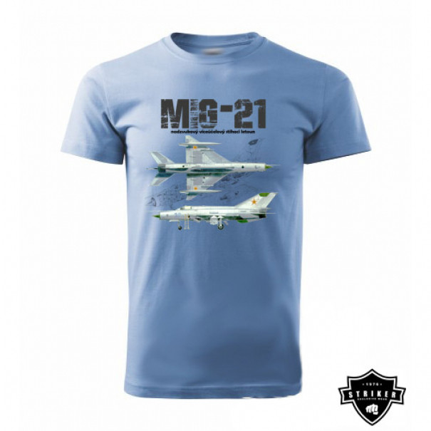 Triko dámské Striker Letoun MIG-21 - modré, XS