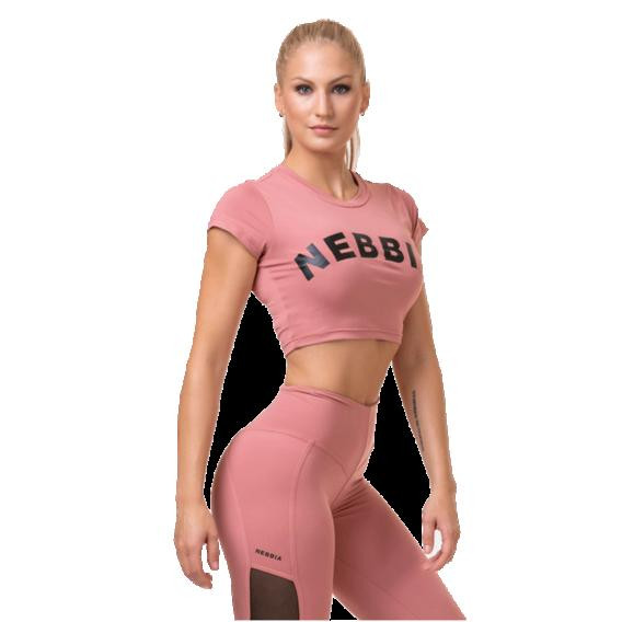 Nebbia SPORTY HERO crop top s krátkým rukávem 584