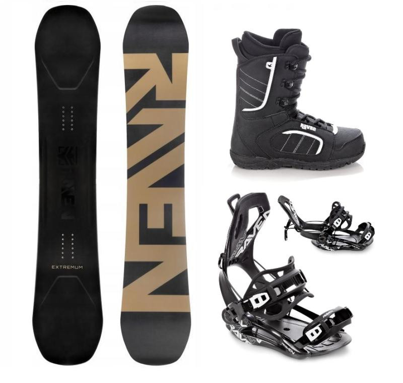 Raven Extremum Carbon snowboard + Raven Fastec FT360 black vázání + Raven Target obuv