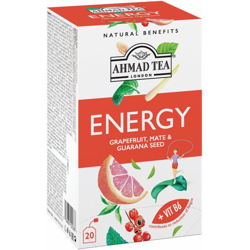 Ahmad Tea Energy bylinný čaj s kofeinem 20x1.5 g