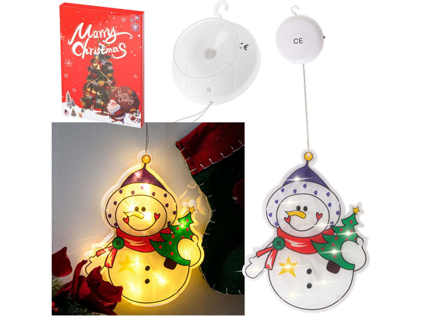 LED závěsná světla Vánoční dekorace sněhulák