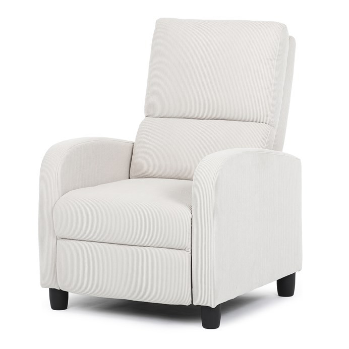 Relaxační polohovací TV křeslo SEGAL — manšetrová látka, béžová