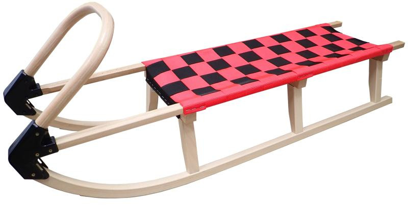 Kubisport Sáně 125cm dřevěné - červené