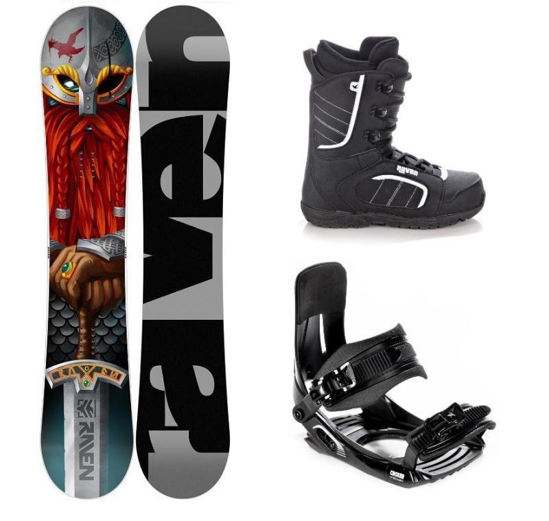 Raven Dwarf snowboard + Croxer MP180 vázání + Raven Target obuv