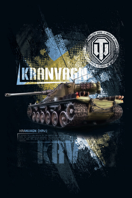 WOT Ilustrace World of Tanks - Kranvagn, WOT, 26.7 × 40 cm