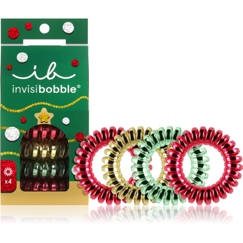 invisibobble Jingle Spiral gumičky do vlasů velikost S 4 ks