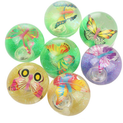 Skákací svítící vodní míč motýl 6 cm - více druhů