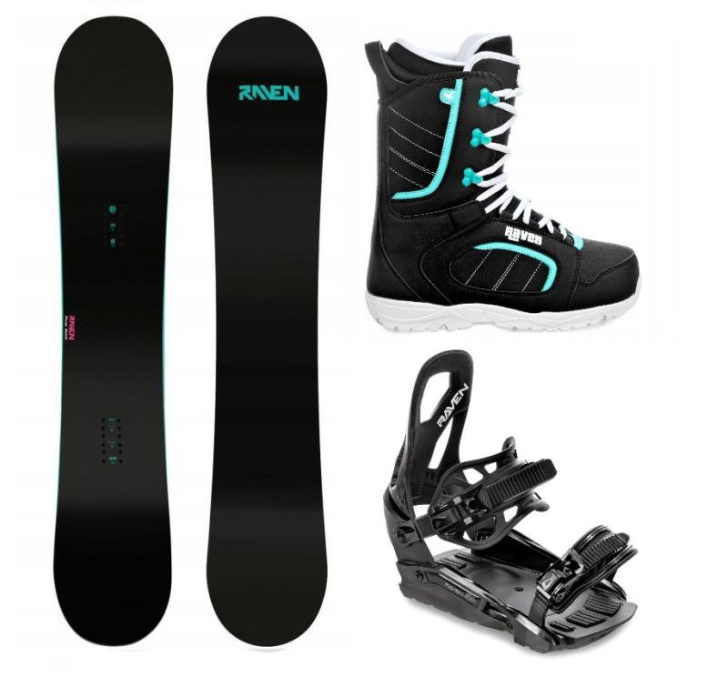 Raven Pure mint snowboard + Raven S230 Black vázání + Raven Diva black/mint boty