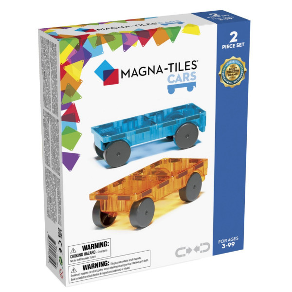 Magna-Tiles Magnetická stavebnice Cars 2 dílná Blue/orange