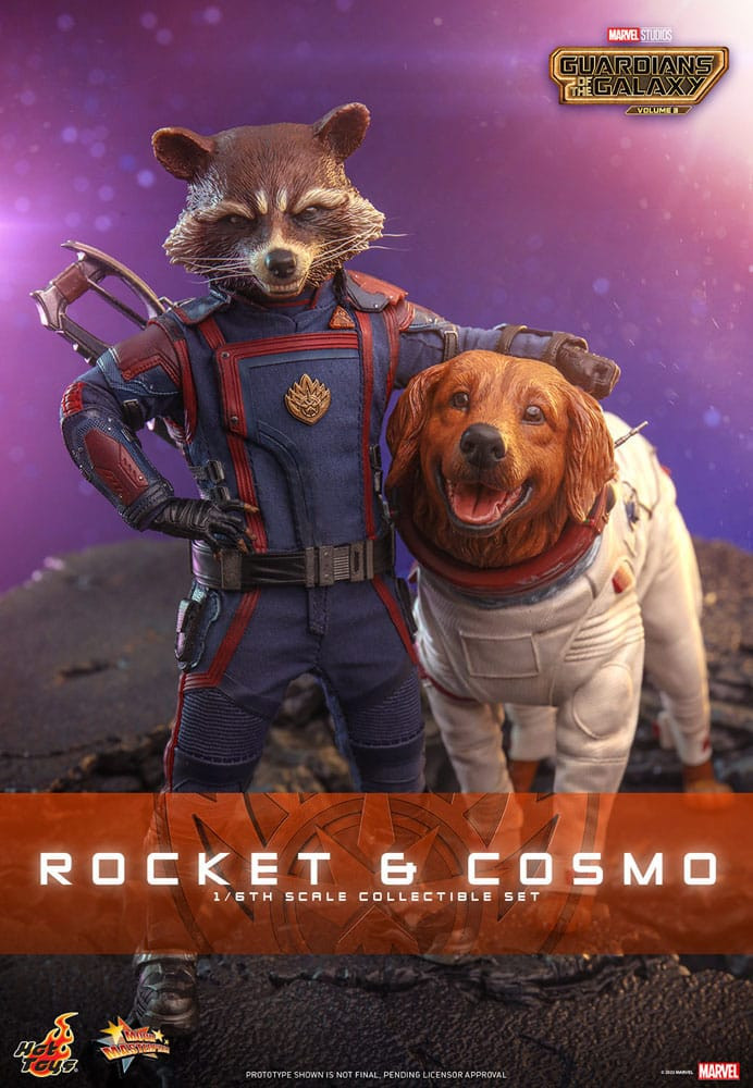 Hot Toys | Guardians of the Galaxy Vol. 3 - sběratelská figurka Rocket & Cosmo Movie Masterpiece 16 cm